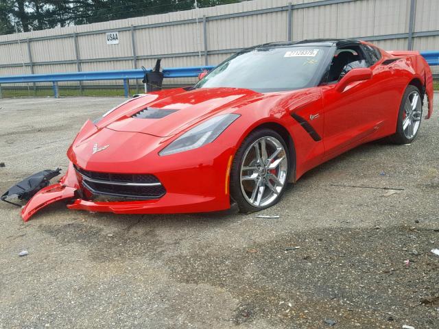 1G1YB2D7XF5100319 - 2015 CHEVROLET CORVETTE S RED photo 2