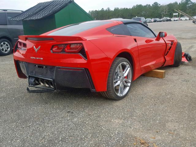 1G1YB2D7XF5100319 - 2015 CHEVROLET CORVETTE S RED photo 4