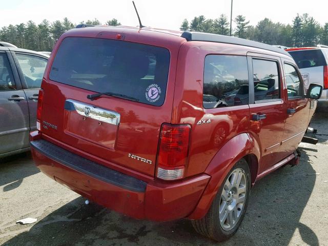 1D4PU6GX3AW175014 - 2010 DODGE NITRO DETO RED photo 4