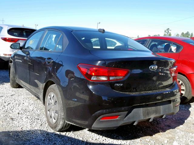 3KPA24AB0JE066403 - 2018 KIA RIO LX BLACK photo 3