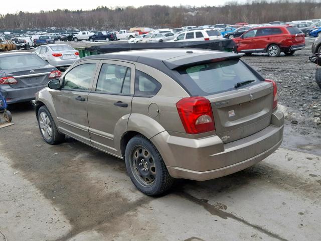 1B3HB48BX7D188301 - 2007 DODGE CALIBER SX TAN photo 3