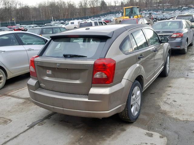 1B3HB48BX7D188301 - 2007 DODGE CALIBER SX TAN photo 4