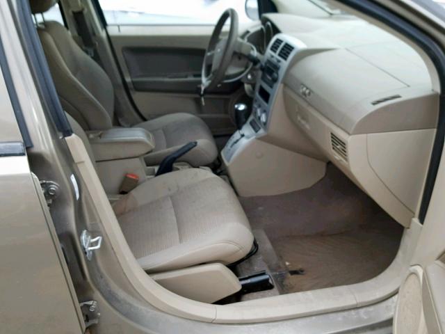 1B3HB48BX7D188301 - 2007 DODGE CALIBER SX TAN photo 5