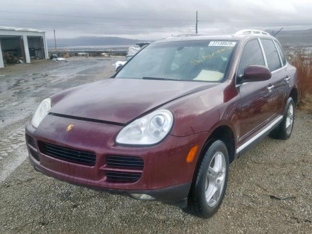 WP1AB29P54LA68386 - 2004 PORSCHE CAYENNE S MAROON photo 2