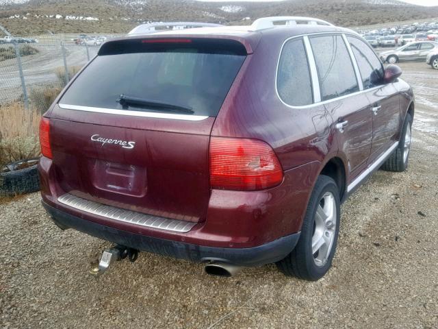 WP1AB29P54LA68386 - 2004 PORSCHE CAYENNE S MAROON photo 4