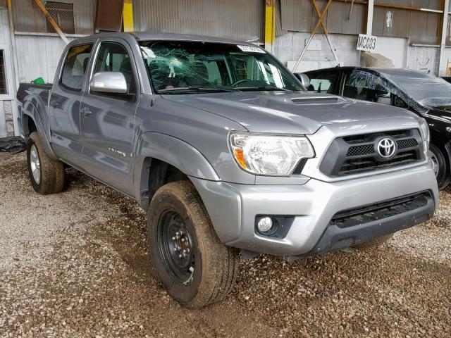 3TMJU4GN9FM175175 - 2015 TOYOTA TACOMA DOU SILVER photo 1