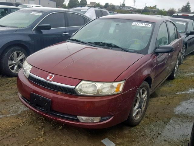 1G8AL52F13Z130163 - 2003 SATURN ION LEVEL BURGUNDY photo 2