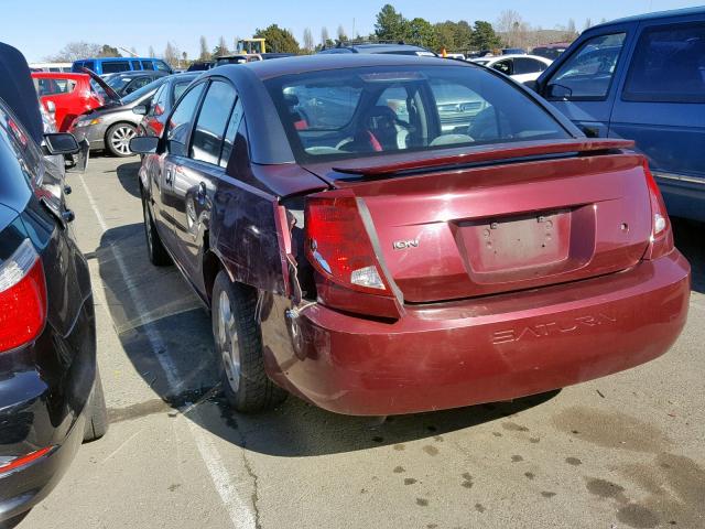 1G8AL52F13Z130163 - 2003 SATURN ION LEVEL BURGUNDY photo 3