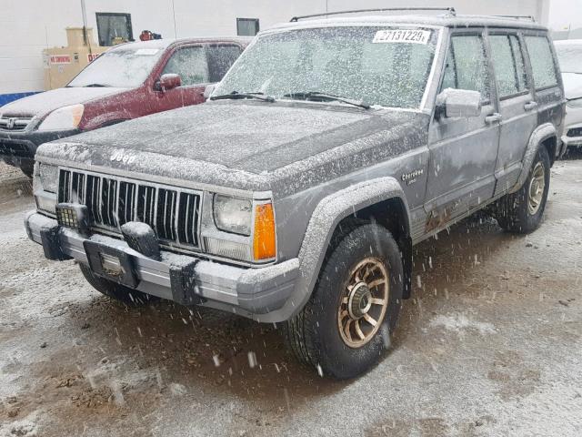 1J4FJ58L1KL543758 - 1989 JEEP CHEROKEE L GRAY photo 2