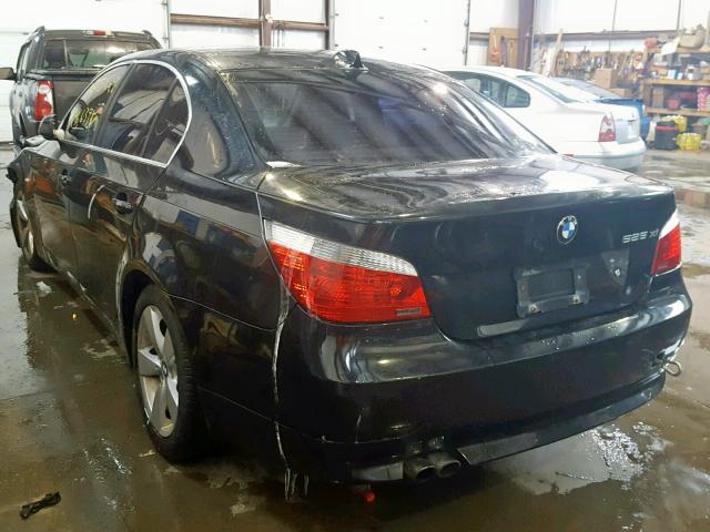 WBANF33597CW69256 - 2007 BMW 525 XI BLACK photo 3