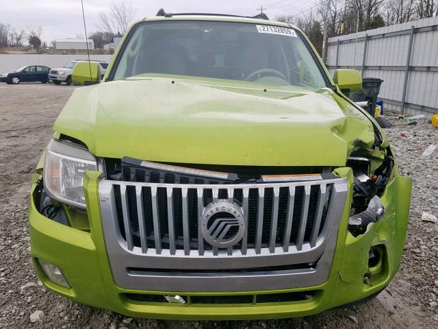 4M2CN2K39BKJ03081 - 2011 MERCURY MARINER HY GREEN photo 9