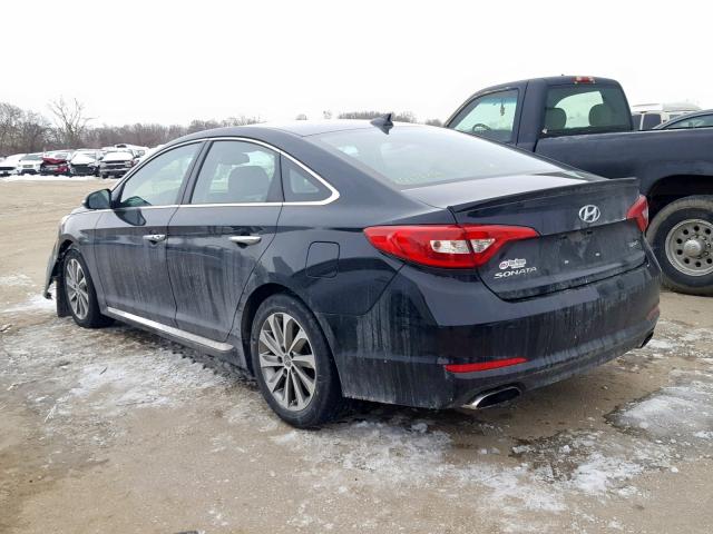 5NPE34AF8HH511137 - 2017 HYUNDAI SONATA SPO BLACK photo 3