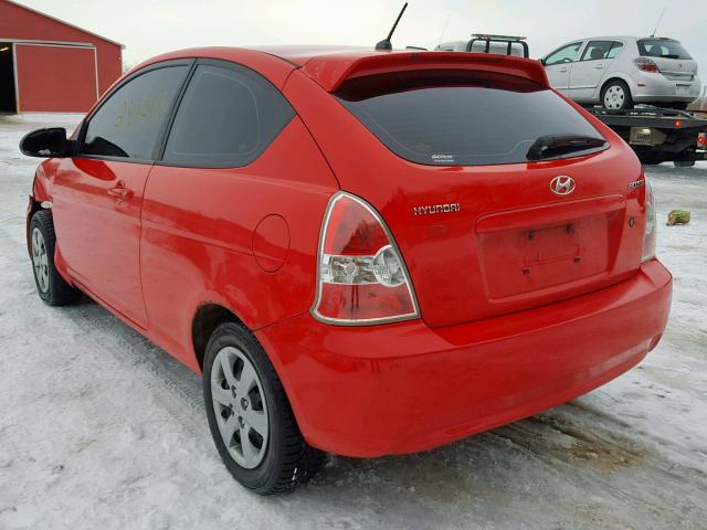 KMHCN35CX8U063559 - 2008 HYUNDAI ACCENT BAS RED photo 3