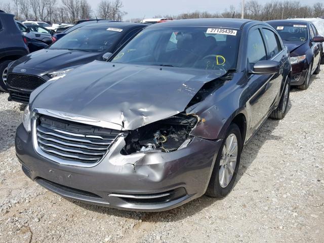 1C3CCBBBXDN672692 - 2013 CHRYSLER 200 TOURIN GRAY photo 2