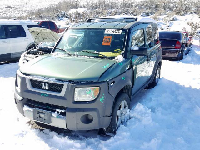 5J6YH28543L044975 - 2003 HONDA ELEMENT EX GREEN photo 2