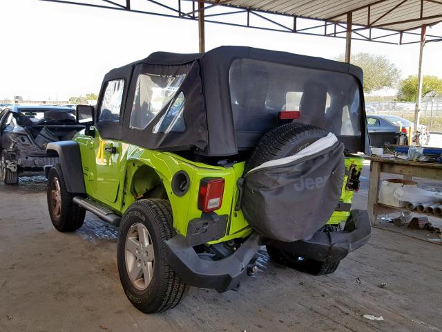 1C4AJWAG7DL504890 - 2013 JEEP WRANGLER S GREEN photo 3