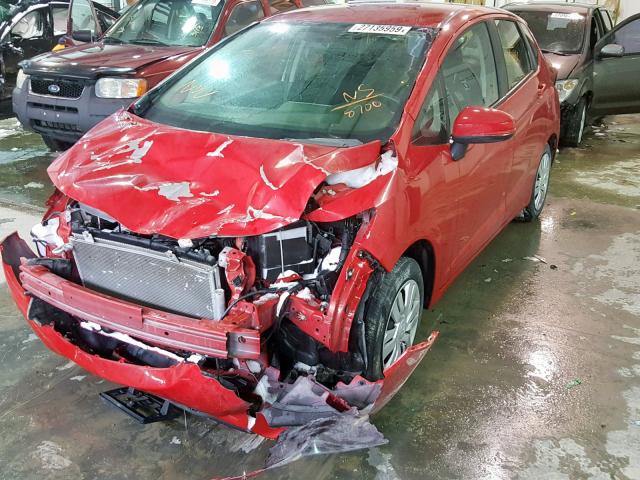 JHMGK5H50HS018700 - 2017 HONDA FIT LX RED photo 2