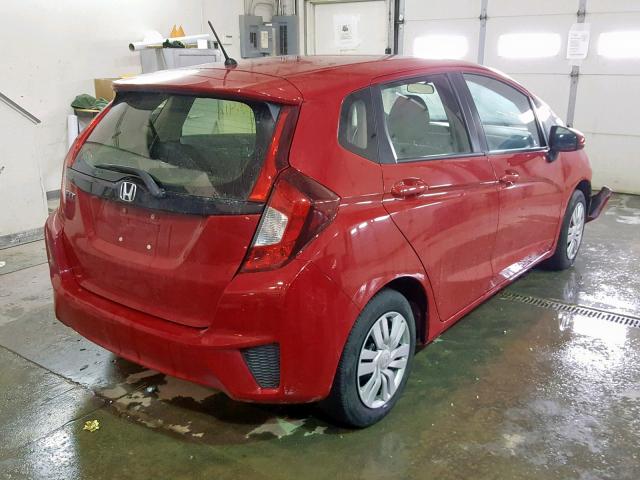 JHMGK5H50HS018700 - 2017 HONDA FIT LX RED photo 4