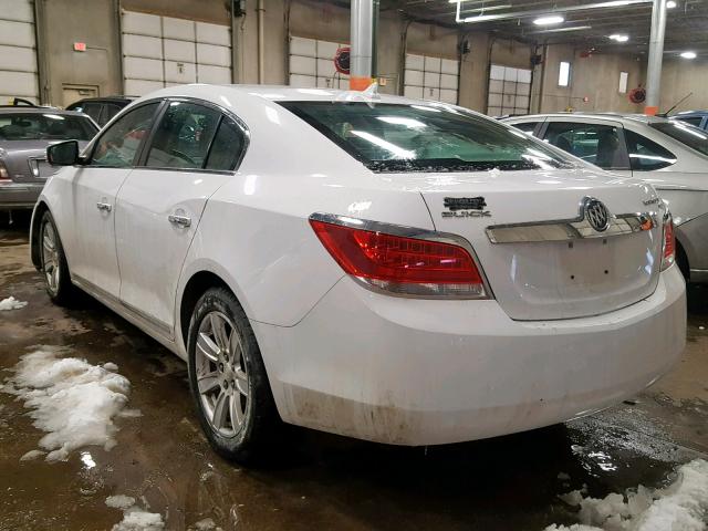 1G4GC5ED6BF292800 - 2011 BUICK LACROSSE C WHITE photo 3