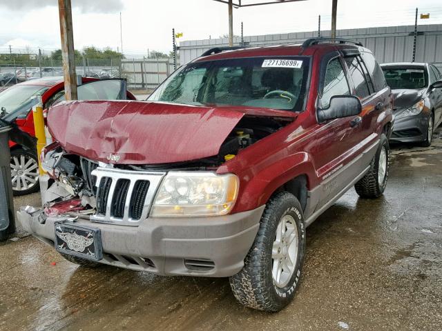 1J4GW48S73C516850 - 2003 JEEP GRAND CHER MAROON photo 2