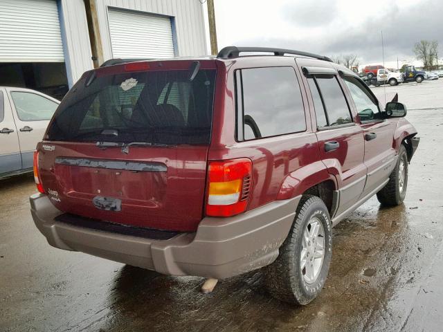 1J4GW48S73C516850 - 2003 JEEP GRAND CHER MAROON photo 4