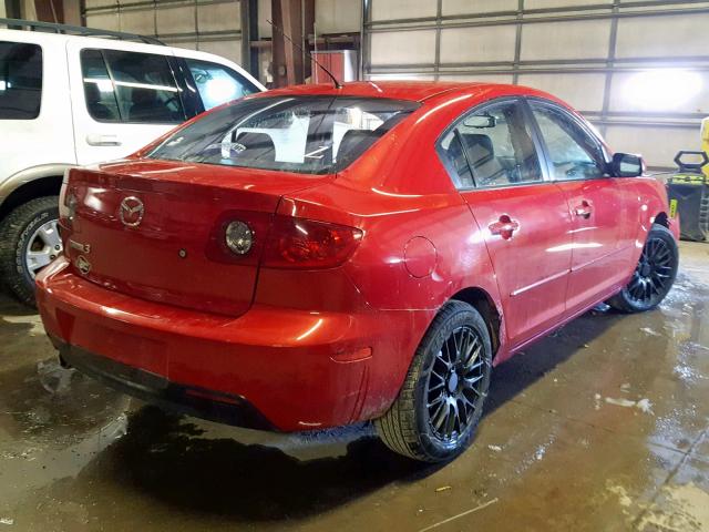 JM1BK32F661504514 - 2006 MAZDA 3 I RED photo 4