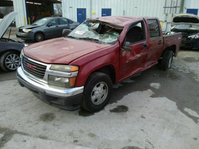 1GTCS136358242349 - 2005 GMC CANYON MAROON photo 2