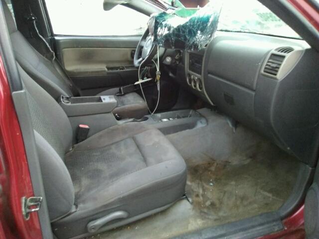 1GTCS136358242349 - 2005 GMC CANYON MAROON photo 5