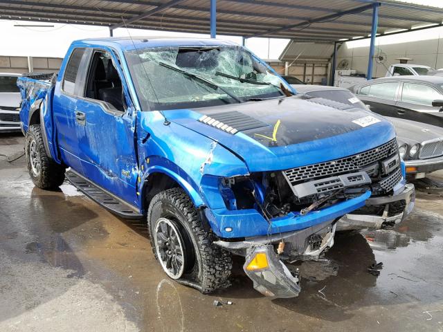 1FTEX1R63BFC49522 - 2011 FORD F150 SVT R BLUE photo 1