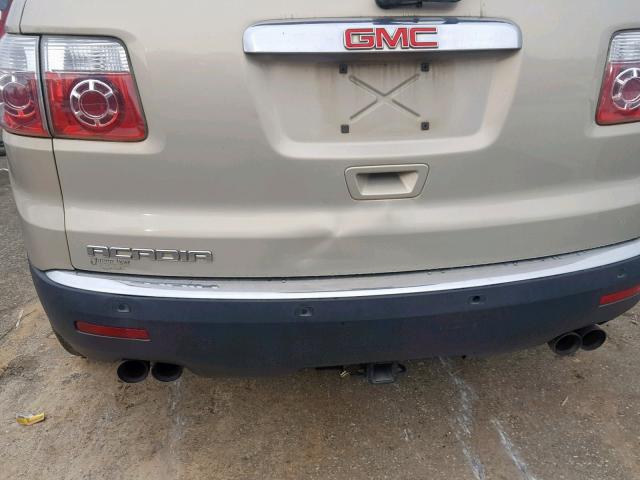 1GKER13757J135140 - 2007 GMC ACADIA SLE TAN photo 9