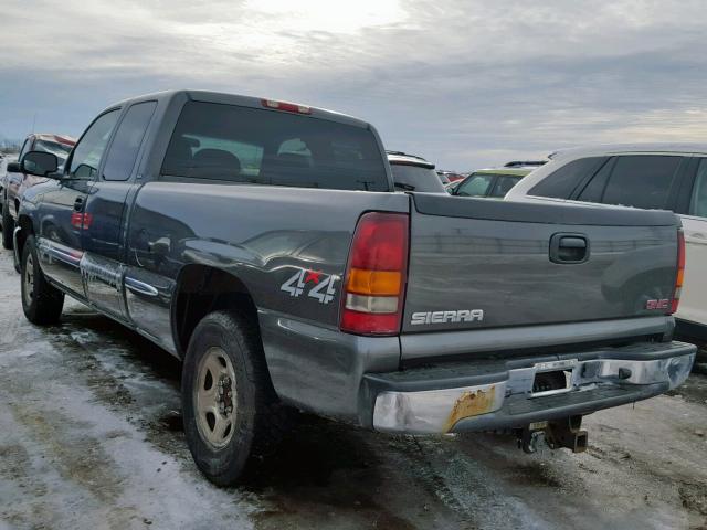 1GTEK19T02E243445 - 2002 GMC NEW SIERRA GRAY photo 3