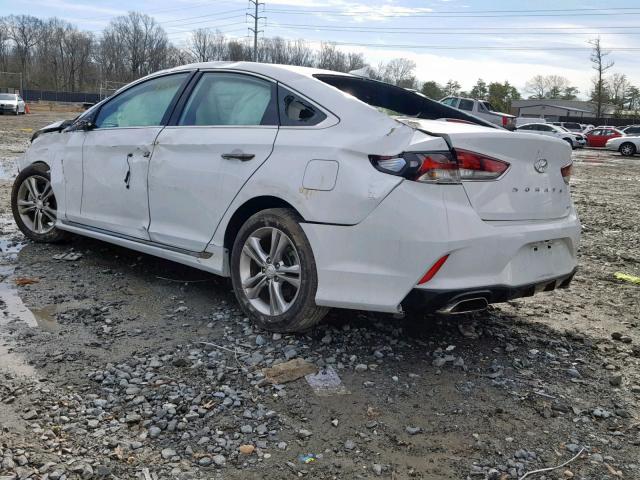 5NPE34AF5JH617051 - 2018 HYUNDAI SONATA SPO WHITE photo 3