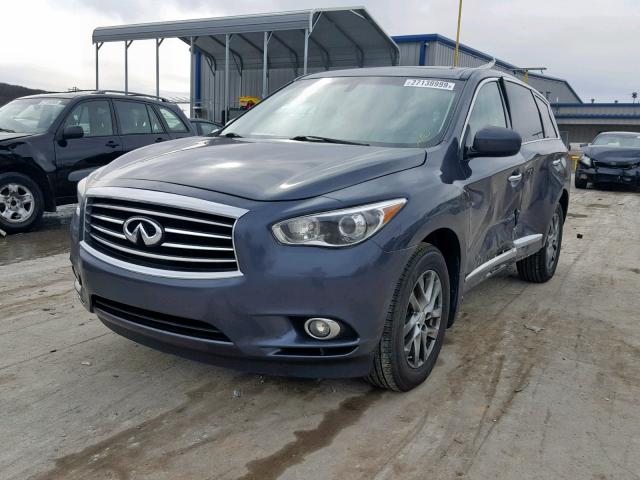 5N1AL0MN8DC345066 - 2013 INFINITI JX35 BLUE photo 2