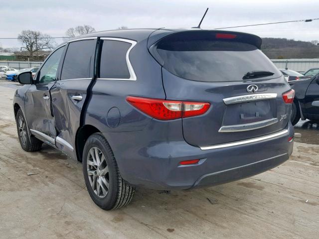 5N1AL0MN8DC345066 - 2013 INFINITI JX35 BLUE photo 3