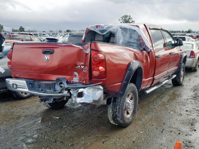 3D7KS29A57G777876 - 2007 DODGE RAM 2500 BURGUNDY photo 4