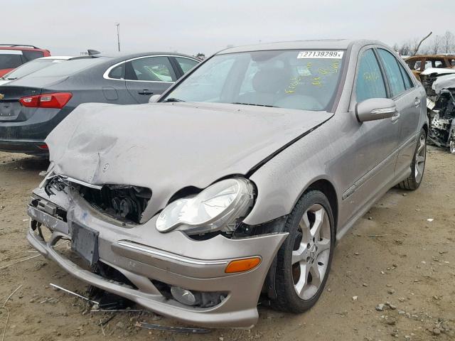 WDBRF52H87F901709 - 2007 MERCEDES-BENZ C 230 GRAY photo 2