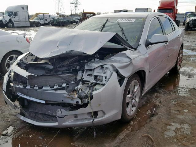 1G1ZC5EB7AF117135 - 2010 CHEVROLET MALIBU 1LT SILVER photo 2