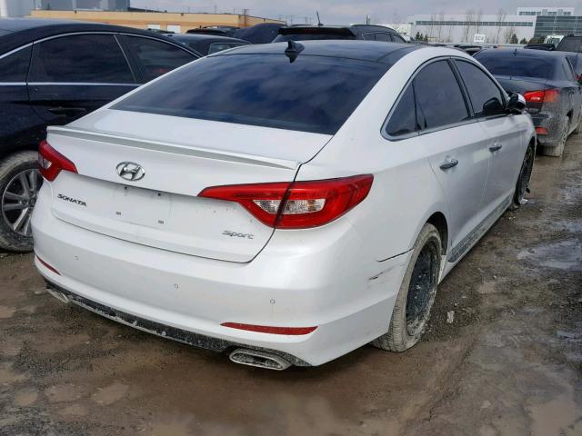 5NPE34AF1FH078452 - 2015 HYUNDAI SONATA SPO WHITE photo 4