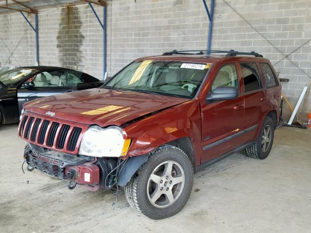 1J8GR48K17C687783 - 2007 JEEP GRAND CHER BURGUNDY photo 2