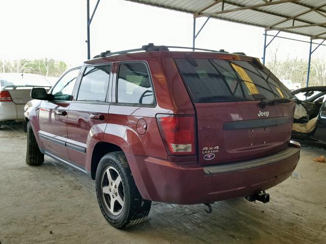 1J8GR48K17C687783 - 2007 JEEP GRAND CHER BURGUNDY photo 3