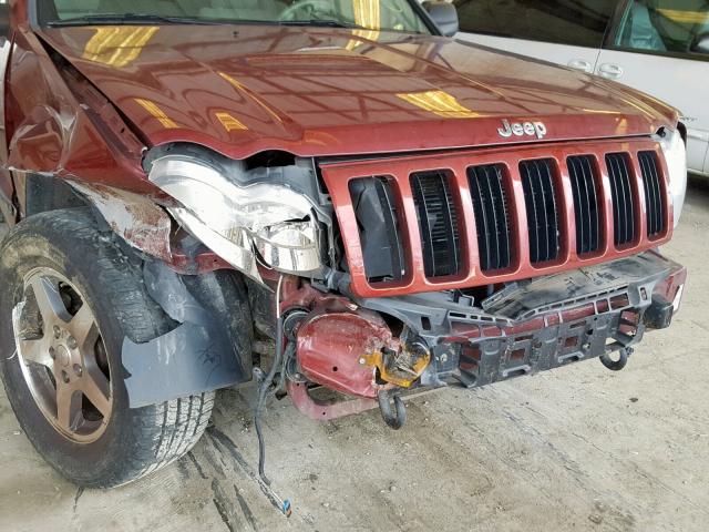 1J8GR48K17C687783 - 2007 JEEP GRAND CHER BURGUNDY photo 9