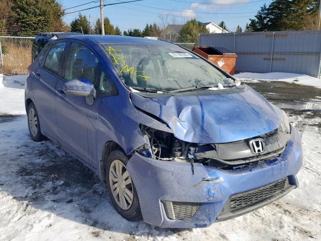 3HGGK5H55FM100396 - 2015 HONDA FIT LX BLUE photo 1