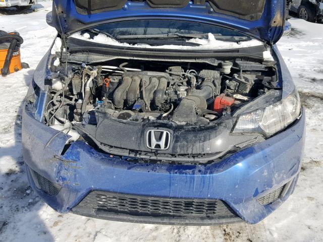 3HGGK5H55FM100396 - 2015 HONDA FIT LX BLUE photo 7