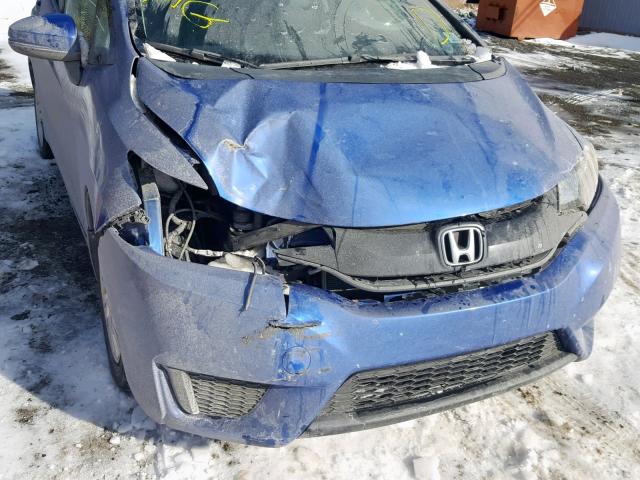 3HGGK5H55FM100396 - 2015 HONDA FIT LX BLUE photo 9