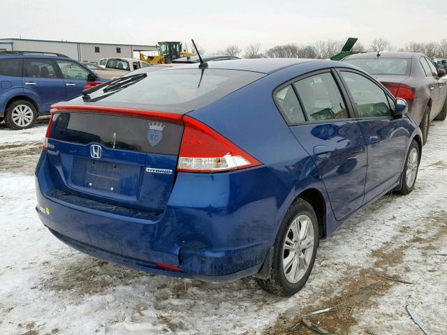 JHMZE2H75BS009577 - 2011 HONDA INSIGHT EX BLUE photo 4