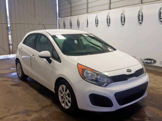 KNADM5A38E6373381 - 2014 KIA RIO LX WHITE photo 1