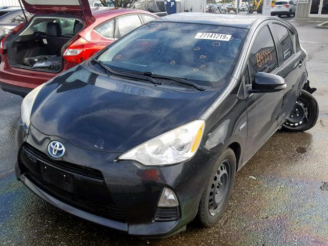 JTDKDTB37C1506266 - 2012 TOYOTA PRIUS C BLACK photo 2