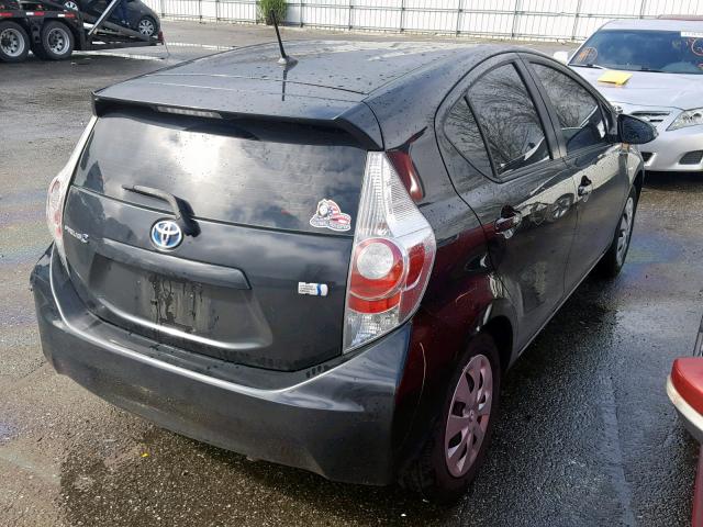 JTDKDTB37C1506266 - 2012 TOYOTA PRIUS C BLACK photo 4