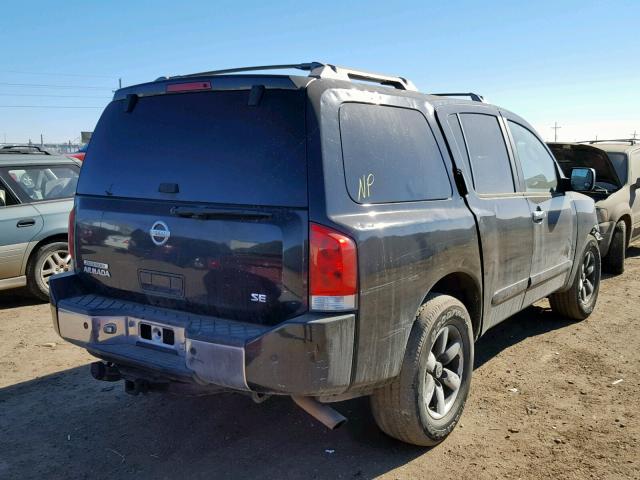 5N1AA08AX4N731764 - 2004 NISSAN ARMADA SE BLACK photo 4