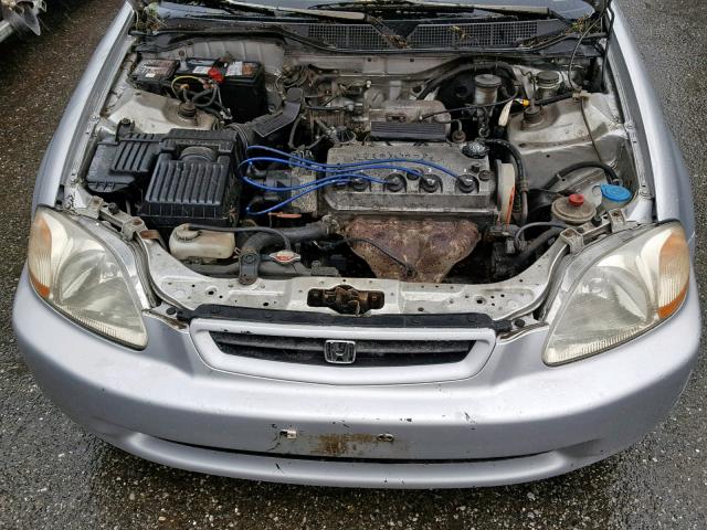 1HGEJ7122WL004989 - 1998 HONDA CIVIC HX SILVER photo 7